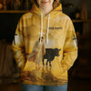 Joycorners Personalized Name & Farm Name Jesus Blessed This Farm Christian Hoodie (10 Cattle Breeds)