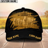 Joycorners Personalized Name & Farm Name Black Cattle Cap