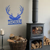 Joycorners Personalized Deer Antler Monogram Metal Sign-Deer Antlers Decor-Deer Cabin Sign LM0110