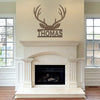 Joycorners Personalized Deer Antler Monogram Metal Sign-Deer Antlers Decor-Deer Cabin Sign LM0110