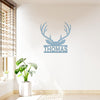 Joycorners Personalized Deer Antler Monogram Metal Sign-Deer Antlers Decor-Deer Cabin Sign LM0110