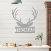Joycorners Personalized Deer Antler Monogram Metal Sign-Deer Antlers Decor-Deer Cabin Sign LM0110