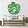 Joycorners Personalized Apple Farm Metal Sign, Apple Shaped Sign Wall Decor, Apple Farm Business Sign, Apple Wall Art & Decor, Apple Orchard Sign LM0110