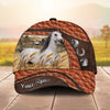 Joycorners Personalized Horse Orange Brown Leather Style Cap (9 Breeds)
