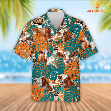 Joy Corners Ayrshire Cattle 3D Hawaiian Flower Shirt