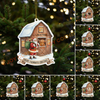 Joycorners Christmas Farm Santa Claus Cattle Ornament, Acrylic Ornament (8 Breed Options)