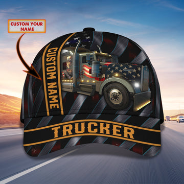 Joycorners Patriot Trucker Customized Name 3D Cap