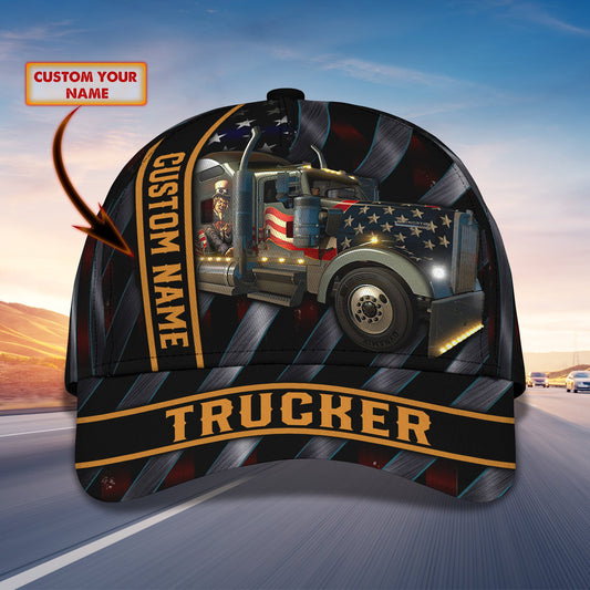 Joycorners Patriot Trucker Customized Name 3D Cap