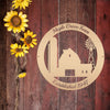 Joycorners Personalized Farm ,Barn & Silo Farm Scene Metal Sign, Barn Metal Sign , Barn Wall Decor, Barn Themed Decor, Farmhouse Decor, Rustic Decor, Farm Wall Decor ,Farm Wall Art LM0110