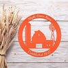 Joycorners Personalized Farm ,Barn & Silo Farm Scene Metal Sign, Barn Metal Sign , Barn Wall Decor, Barn Themed Decor, Farmhouse Decor, Rustic Decor, Farm Wall Decor ,Farm Wall Art LM0110