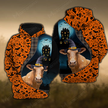 Joy Corners Beefmaster Castle Halloween Pattern 3D Hoodie