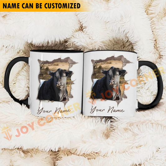 Joycorners Belted Galloway Funny Personalized Name Two Tone Mug