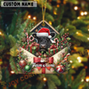 Joycorners Personalized Festive Cow Farm Envelope Acrylic Ornament (14 Breed Options)