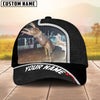 Joycorners Custom Name Charolais Brown Black Leather Pattern Cap For Lucia