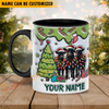 Joycorners Black Angus Christmas Personalized Name Two Tone Mug