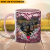Joycorners Black Angus Couple Personalized Name Two Tone Mug