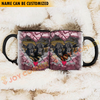 Joycorners Black Angus Couple Personalized Name Two Tone Mug