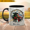 Joycorners Black Angus Personalized Name Christmas Farmyard Mug