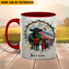 Joycorners Black Angus Personalized Name Christmas Farmyard Mug