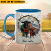 Joycorners Black Angus Personalized Name Christmas Farmyard Mug