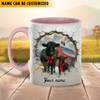 Joycorners Black Angus Personalized Name Christmas Farmyard Mug