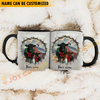 Joycorners Black Angus Personalized Name Christmas Farmyard Mug