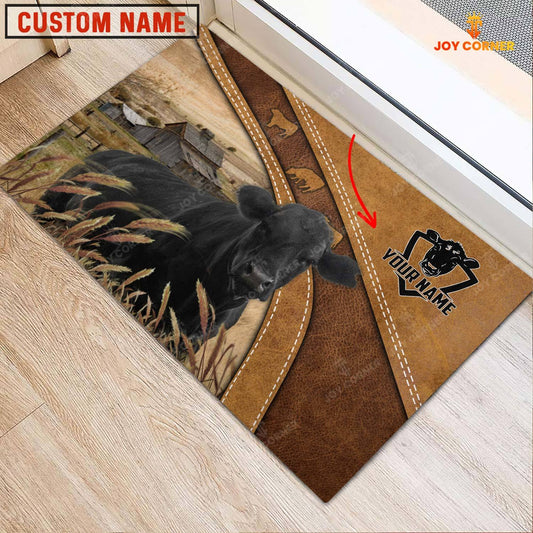 Joycorners Black Angus Personalized - Welcome  Doormat