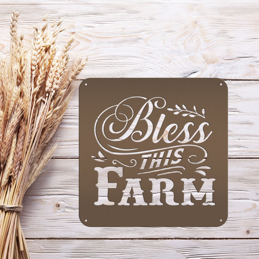 Joycorners Bless This Farm Metal Sign-Home Decor Sign LM0110