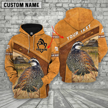 Joycorners Personalized Name Farm Bob White Quail Cattle Hoodie TT6