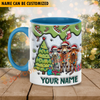Joycorners Brahman Christmas Personalized Name Two Tone Mug
