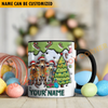 Joycorners Brahman Christmas Personalized Name Two Tone Mug