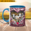 Joycorners Brahman Couple Personalized Name Two Tone Mug