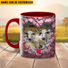 Joycorners Brahman Couple Personalized Name Two Tone Mug