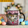 Joycorners Brahman Couple Personalized Name Two Tone Mug