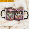 Joycorners Brahman Couple Personalized Name Two Tone Mug