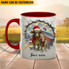 Joycorners Brahman Personalized Name Christmas Farmyard Mug
