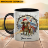 Joycorners Brahman Personalized Name Christmas Farmyard Mug