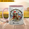 Joycorners Brahman Personalized Name Christmas Farmyard Mug