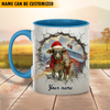 Joycorners Brahman Personalized Name Christmas Farmyard Mug