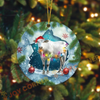 Joycorners Personalized Farmhouse Cow Acrylic Ornament (14 Breed Options)