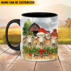 Joycorners Personalized Christmas Farmhouse Holiday Gift Cow Mug