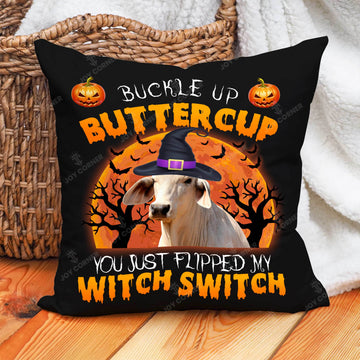 Joycorners Happy Halloween Brahman Buckle Up Butter Cup Pillow Case