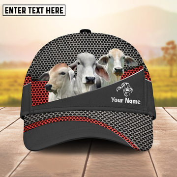 Joycorners Brahman Ranch Style Metal Pattern Mesh 3D Cap Personalized Name Cap