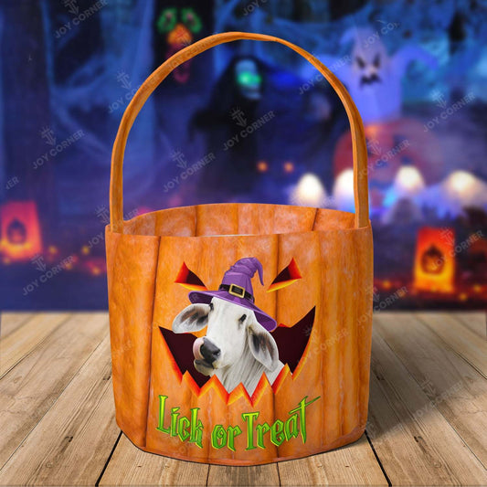 Joycorners Brahman Cattle Lick or Treat Personalized Name Halloween Spooky Candy Basket