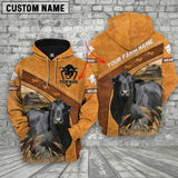 Joycorners Personalized Name Farm Brangus Cattle 3D Hoodie
