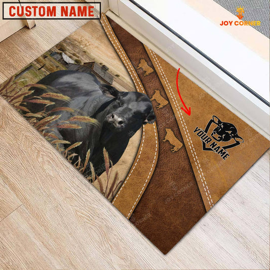 Joycorners Brangus Personalized - Welcome Brown Doormat