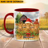 Joycorners Personalized Christmas Farmhouse Holiday Gift Cow Mug