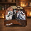 Joycorners Personalized Horse Dark Brown Carving Leather Style Cap (9 Breeds)