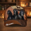Joycorners Personalized Horse Dark Brown Carving Leather Style Cap (9 Breeds)