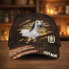 Joycorners Personalized Horse Horseshoe Pattern Dark Brown Leather Style Cap (9 Breeds)